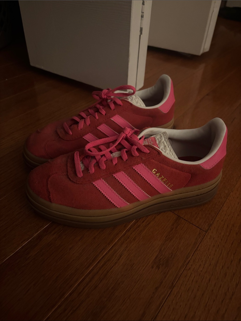 adidas Gazelle Women's Pink Suede Sneakers with Gum Sole